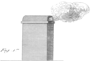 Schwarze und weiße Zeichnung einer brennenden Zigarette mit Text darunter.