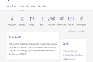 Google-Suchergebnisseite für "we are women" mit Text, Zahlen und einer Suchleiste.