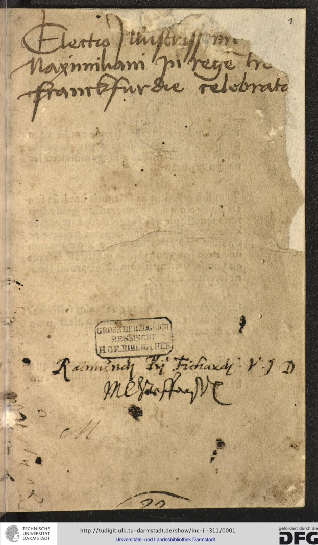 Altes deutsches Regierungs-Schreiben an den Präsidenten der Vereinigten Staaten mit handschriftlichem Text und sichtbaren Wasserzeichen.