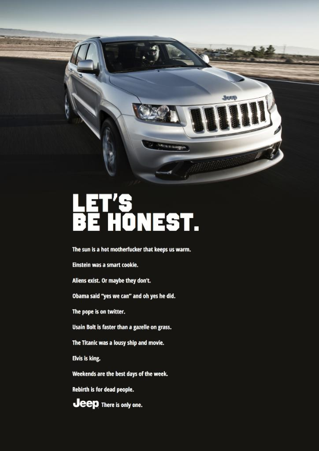 Ein Auto mit Textzitaten, die unten bearbeitet wurden.